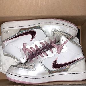 Pink/White Silver Air Force